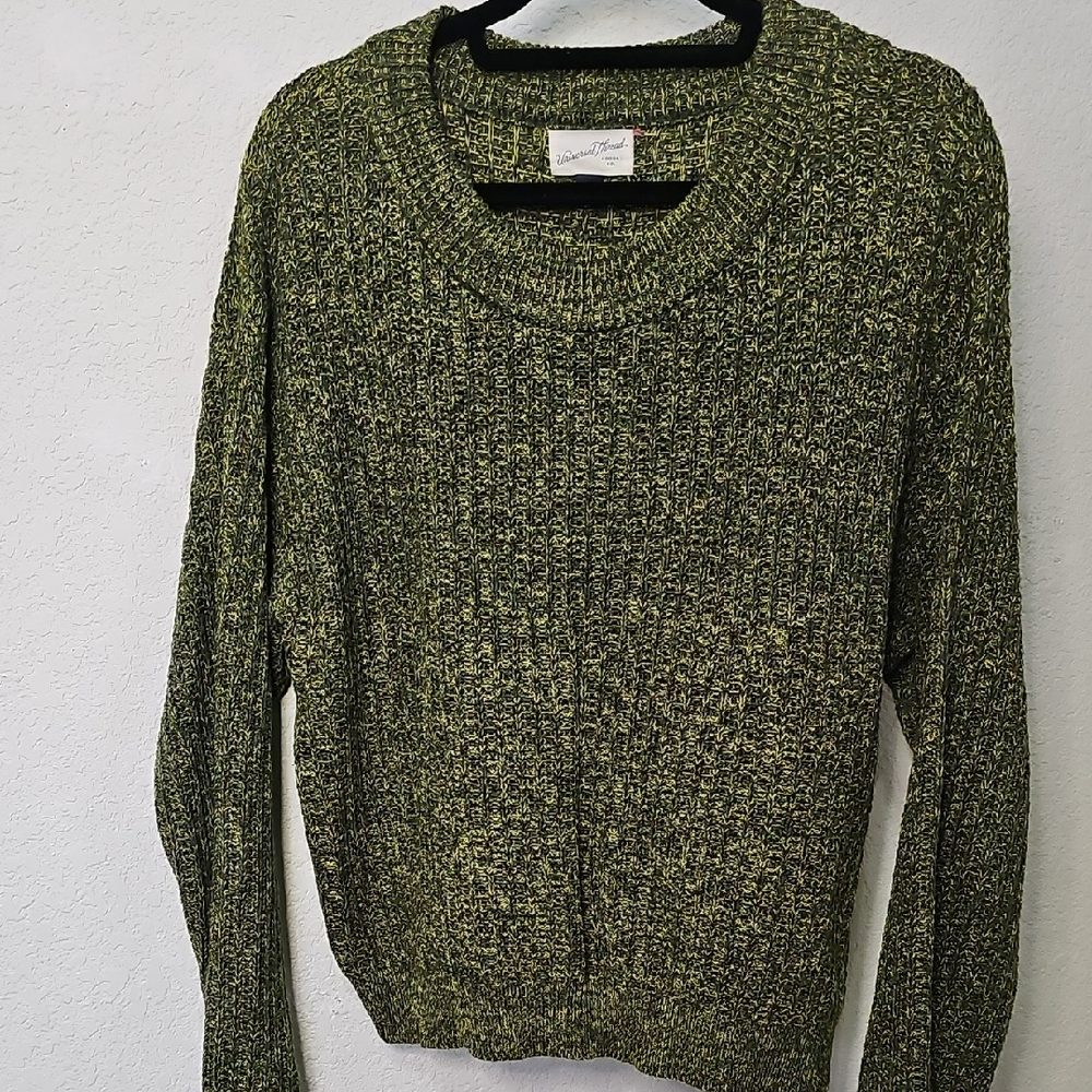 Universal Thread Green Marled Crew Neck Sweater